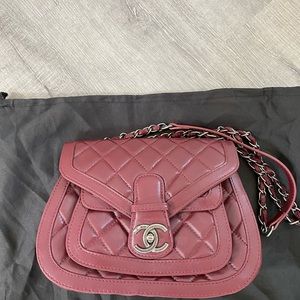 Real lamb skin leather crossbody bag